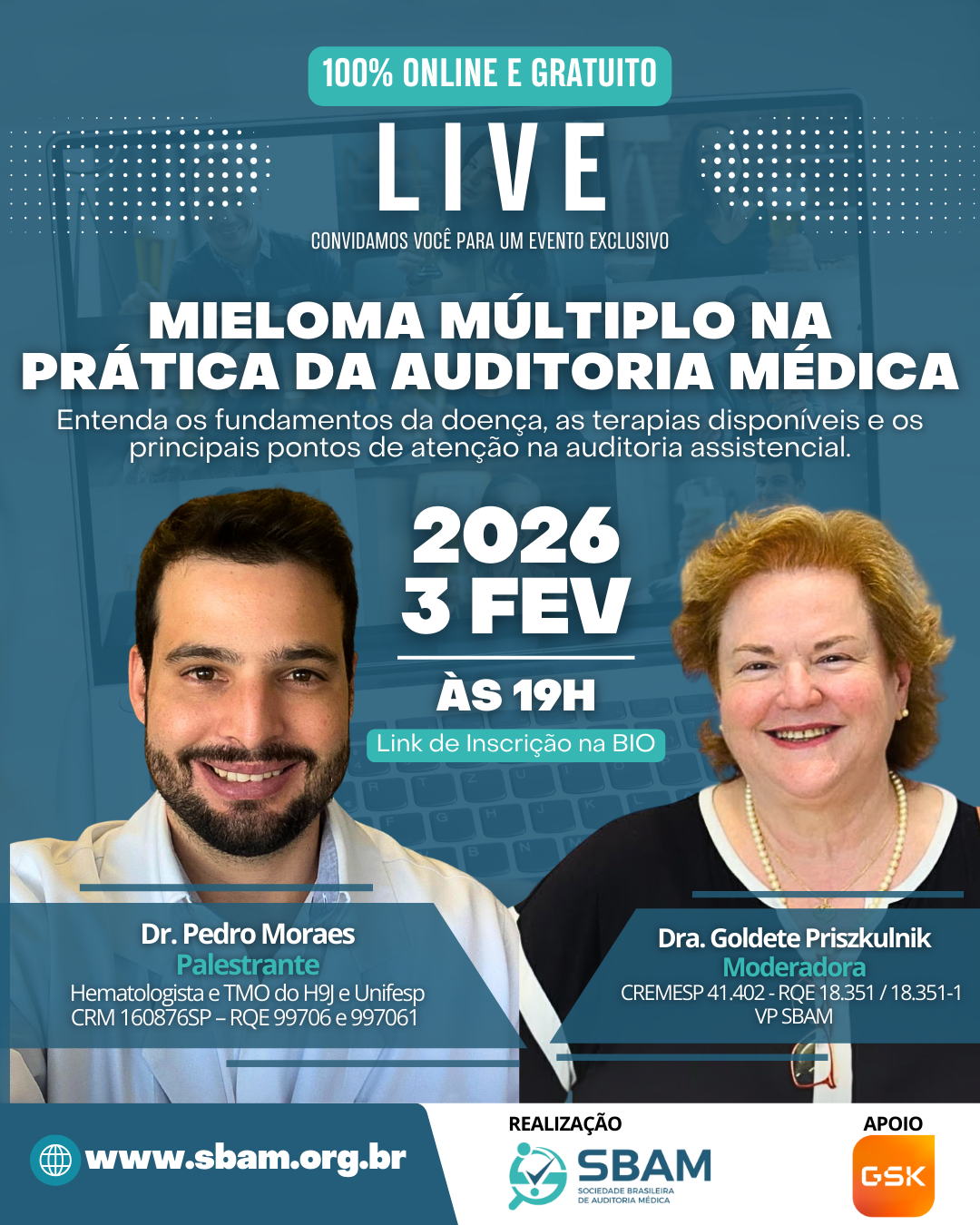 🎙️ Live SBAM | Mieloma Múltiplo na prática da Auditoria Médi...