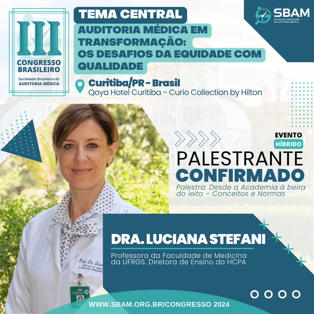 CONGRESSO 2024 | Palestrante Confirmado - Prof. Dra. Luciana...
