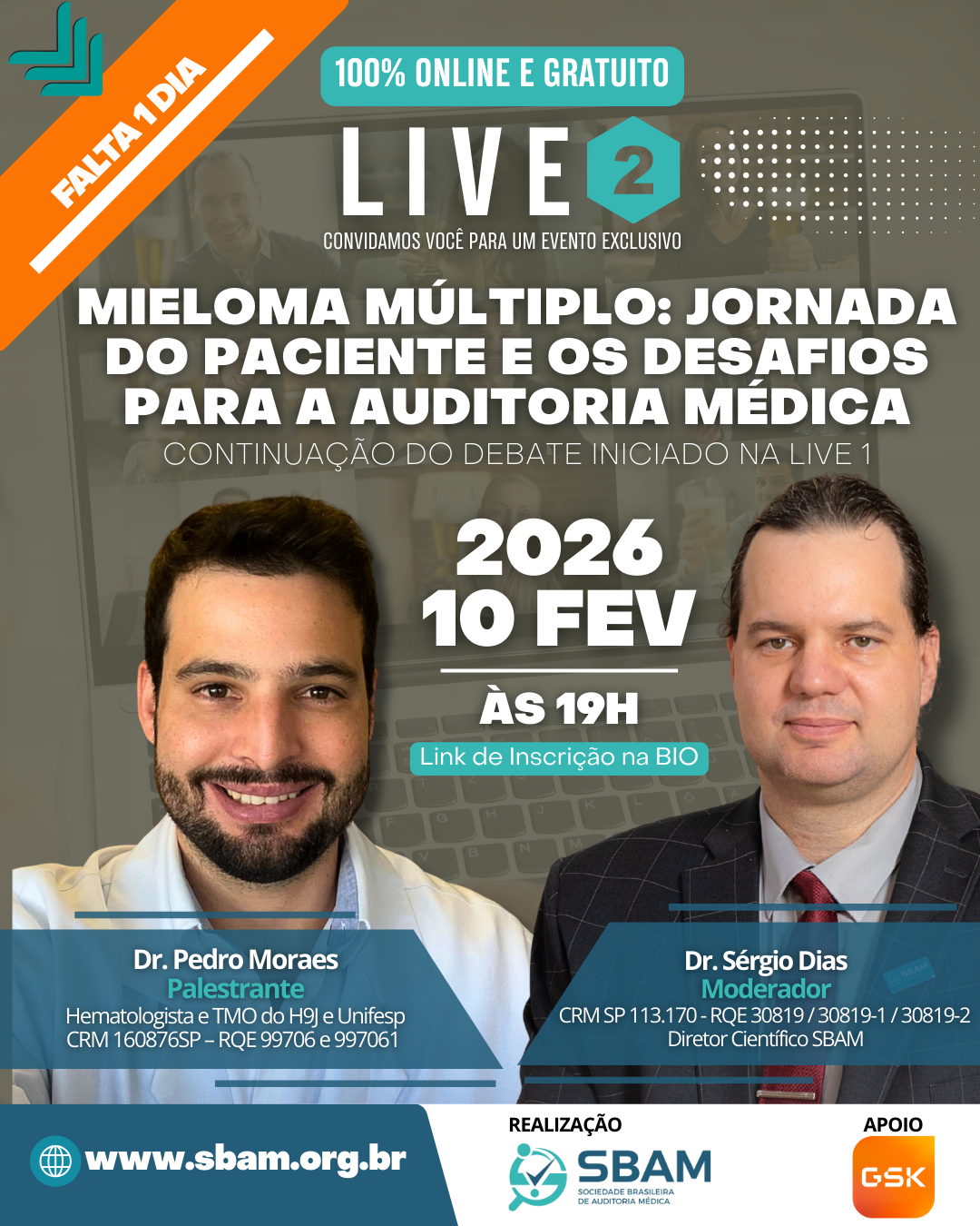 LIVE 2 | Série SBAM sobre Mieloma Múltiplo